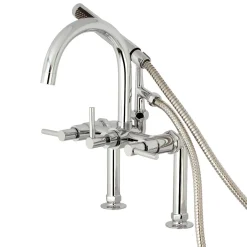 Kingston Brass Concord Deck Mount Tub Filler with Hand Shower