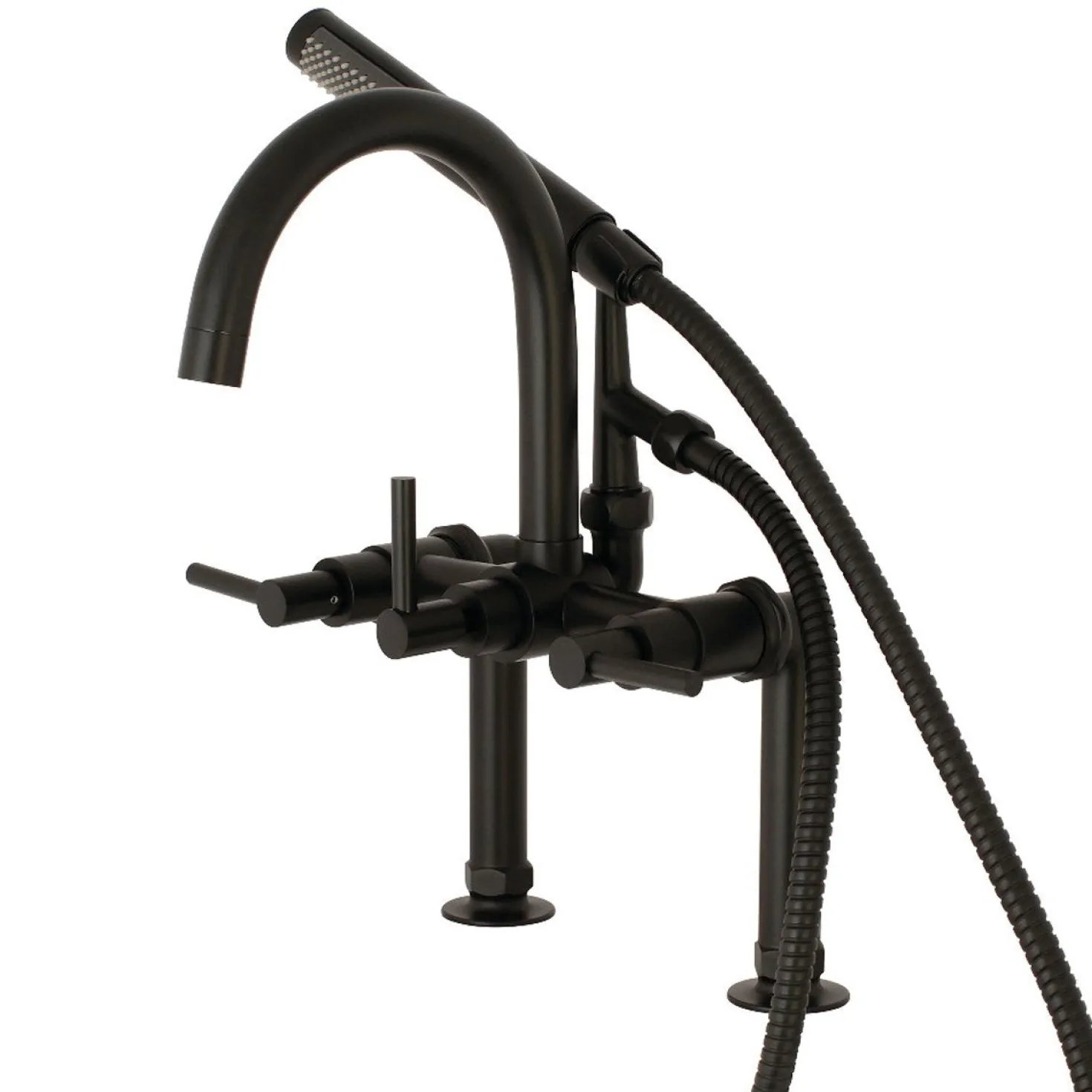 Kingston Brass Concord Deck Mount Tub Filler with Hand Shower