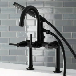 Kingston Brass Concord Deck Mount Tub Filler with Hand Shower