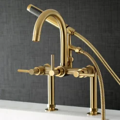 Kingston Brass Concord Deck Mount Tub Filler with Hand Shower