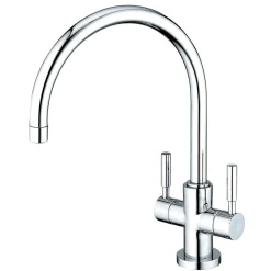 Kingston Brass Concord Double Handle Kitchen Faucet in Polished Chrome