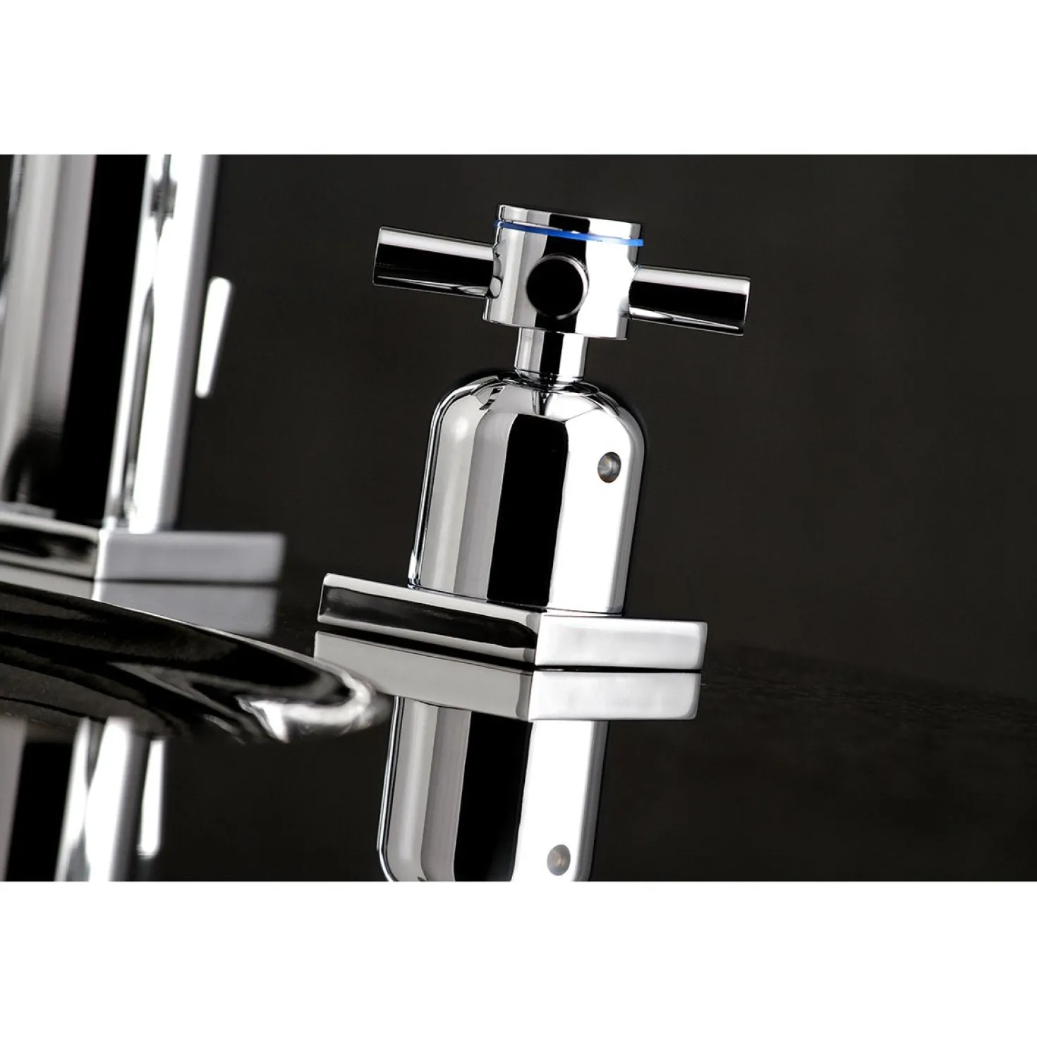 Kingston Brass Concord Fauceture Deck Mount 8-Inch Widespread Bathroom Faucet