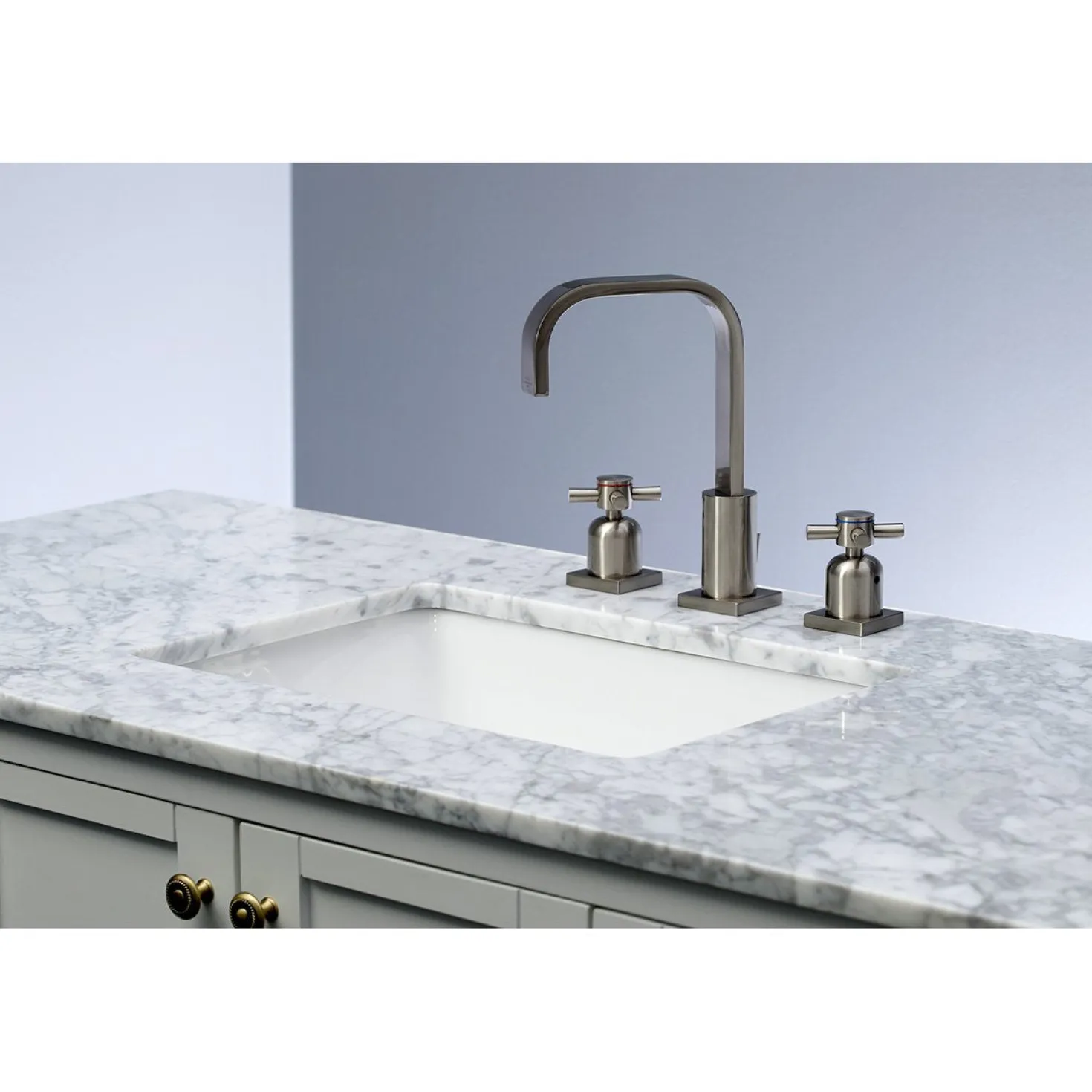 Kingston Brass Concord Fauceture Deck Mount 8-Inch Widespread Bathroom Faucet