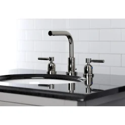 Kingston Brass Concord Fauceture 8-Inch Widespread Deck Mount Bathroom Faucet