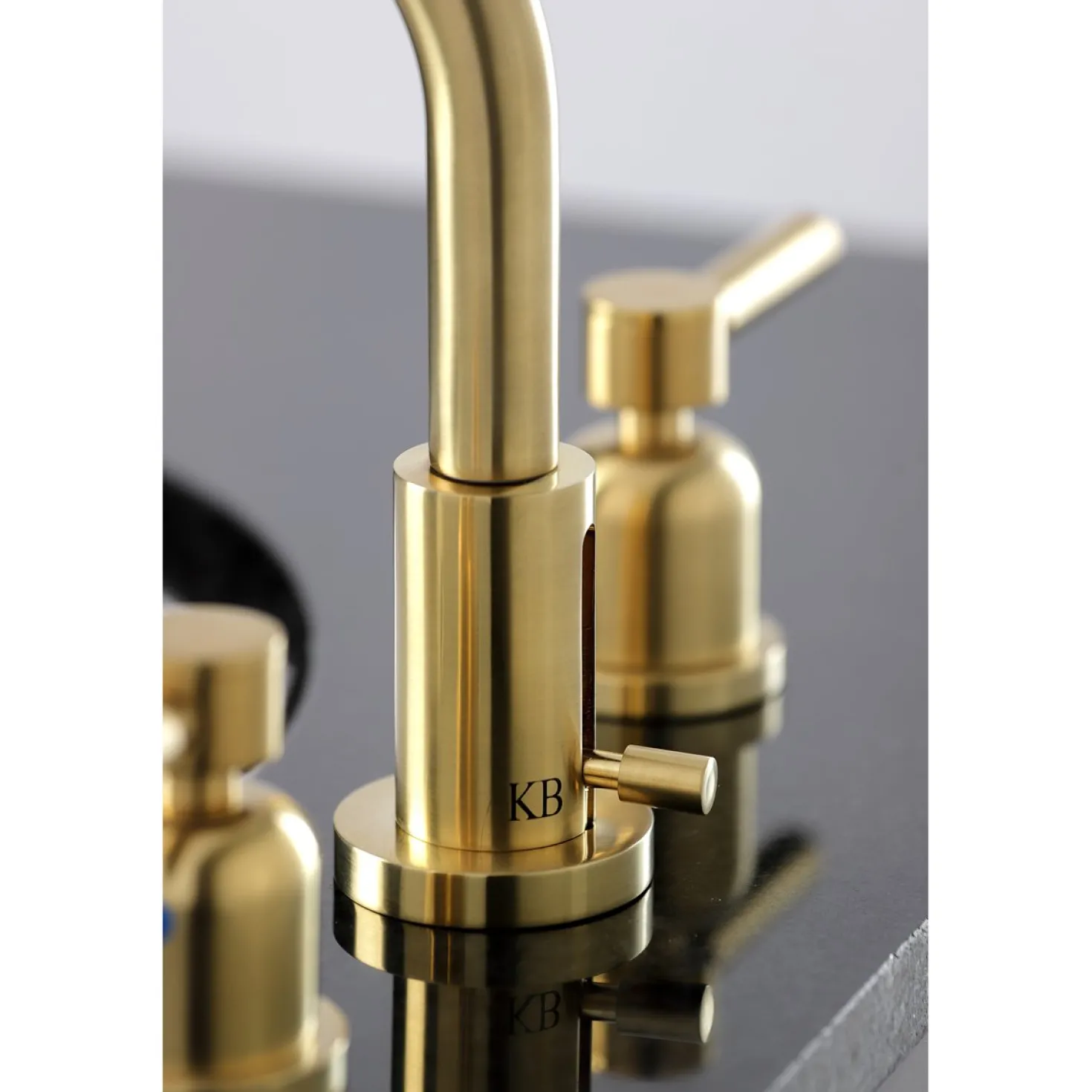 Kingston Brass Concord Fauceture 8-Inch Widespread Deck Mount Bathroom Faucet