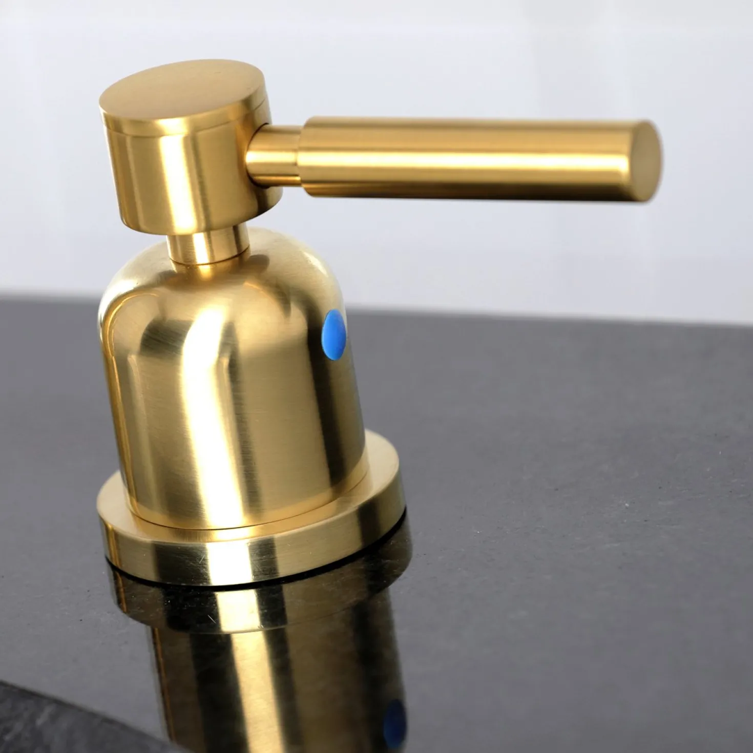 Kingston Brass Concord Fauceture 8-Inch Widespread Deck Mount Bathroom Faucet
