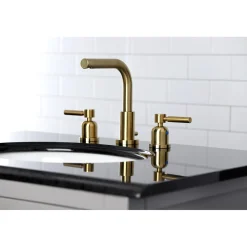 Kingston Brass Concord Fauceture 8-Inch Widespread Deck Mount Bathroom Faucet