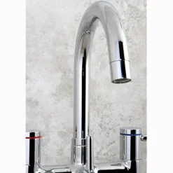 Kingston Brass Concord Floor Mount Freestanding Tub Filler with Hand Shower