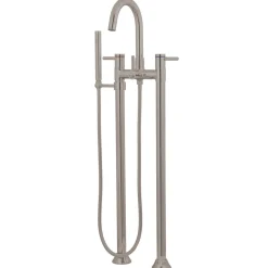Kingston Brass Concord Floor Mount Freestanding Tub Filler with Hand Shower