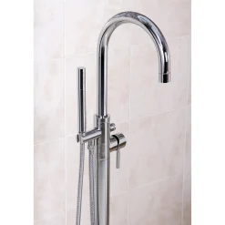 Kingston Brass Concord Floor Mount Tub Filler with Hand Shower