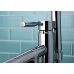 Kingston Brass Concord Floor Mount Tub Filler with Hand Shower
