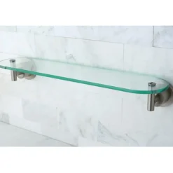 Kingston Brass Concord Glass Shelf in Satin Nickel