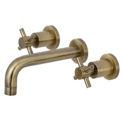 Kingston Brass Concord 2-Handle 3-Hole Wall Mount Bathroom Faucet