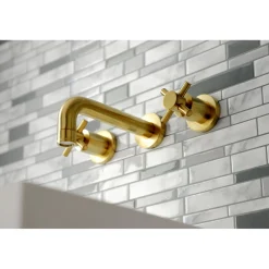 Kingston Brass Concord 2-Handle 3-Hole Wall Mount Bathroom Faucet