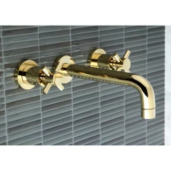 Kingston Brass Concord 2-Handle 3-Hole Wall Mount Bathroom Faucet