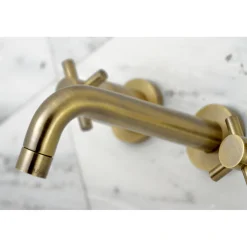 Kingston Brass Concord 2-Handle 3-Hole Wall Mount Bathroom Faucet