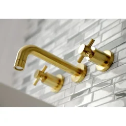 Kingston Brass Concord 2-Handle 3-Hole Wall Mount Bathroom Faucet