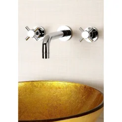 Kingston Brass Concord 2-Handle 3-Hole Wall Mount Bathroom Faucet