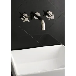Kingston Brass Concord 2-Handle 3-Hole Wall Mount Bathroom Faucet