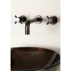 Kingston Brass Concord 2-Handle 3-Hole Wall Mount Bathroom Faucet