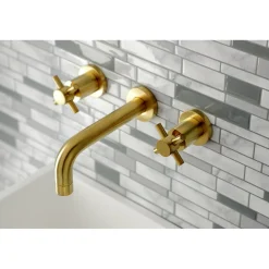 Kingston Brass Concord 2-Handle 3-Hole Wall Mount Bathroom Faucet