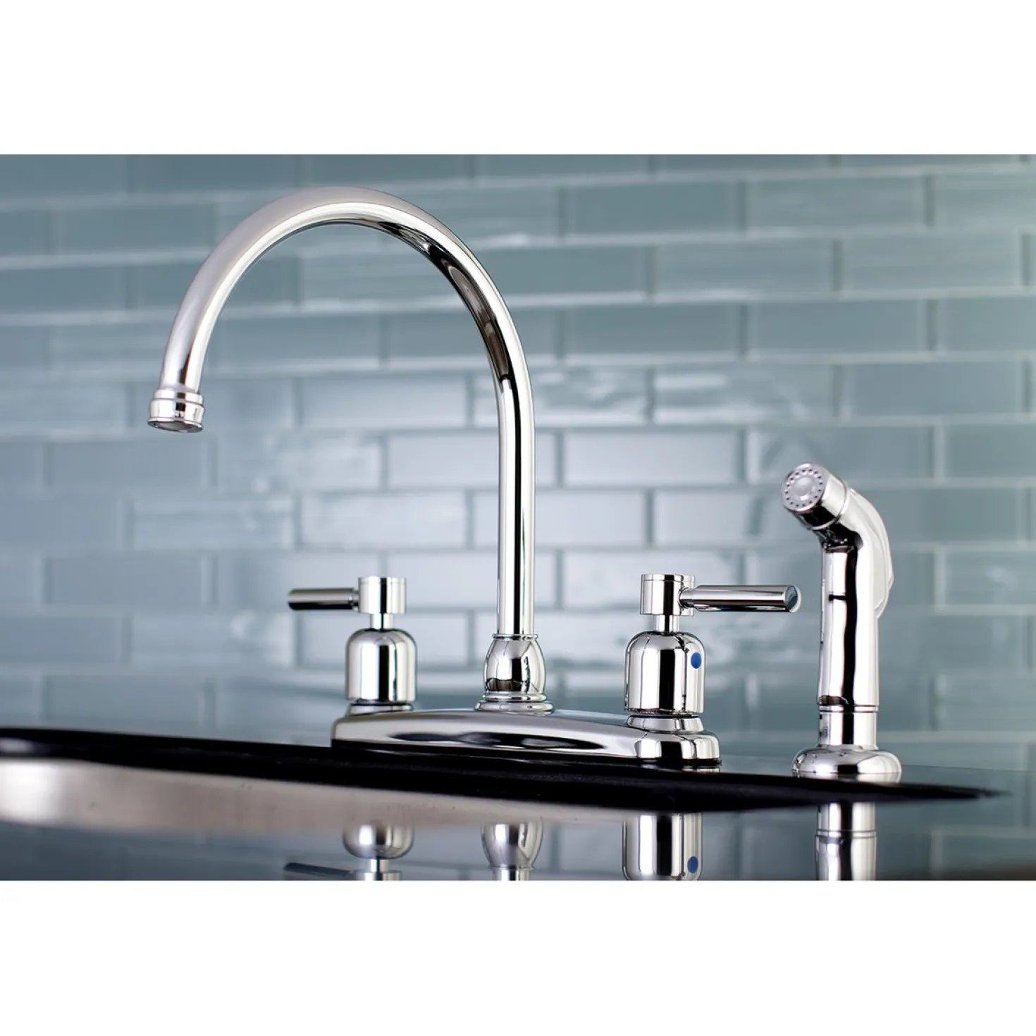 Kingston Brass Concord 4-Hole Centerset Kitchen Faucet
