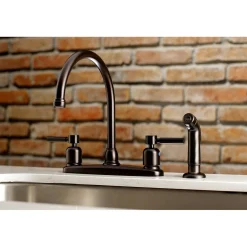 Kingston Brass Concord 4-Hole Centerset Kitchen Faucet