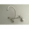 Kingston Brass Concord 2-Hole 8-Inch Adjustable Center Wall Mount Kitchen Faucet
