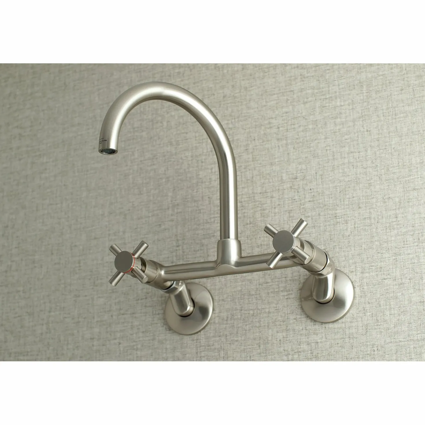 Kingston Brass Concord 2-Hole 8-Inch Adjustable Center Wall Mount Kitchen Faucet