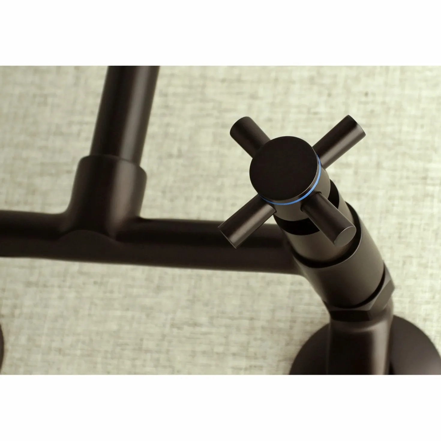 Kingston Brass Concord 2-Hole 8-Inch Adjustable Center Wall Mount Kitchen Faucet