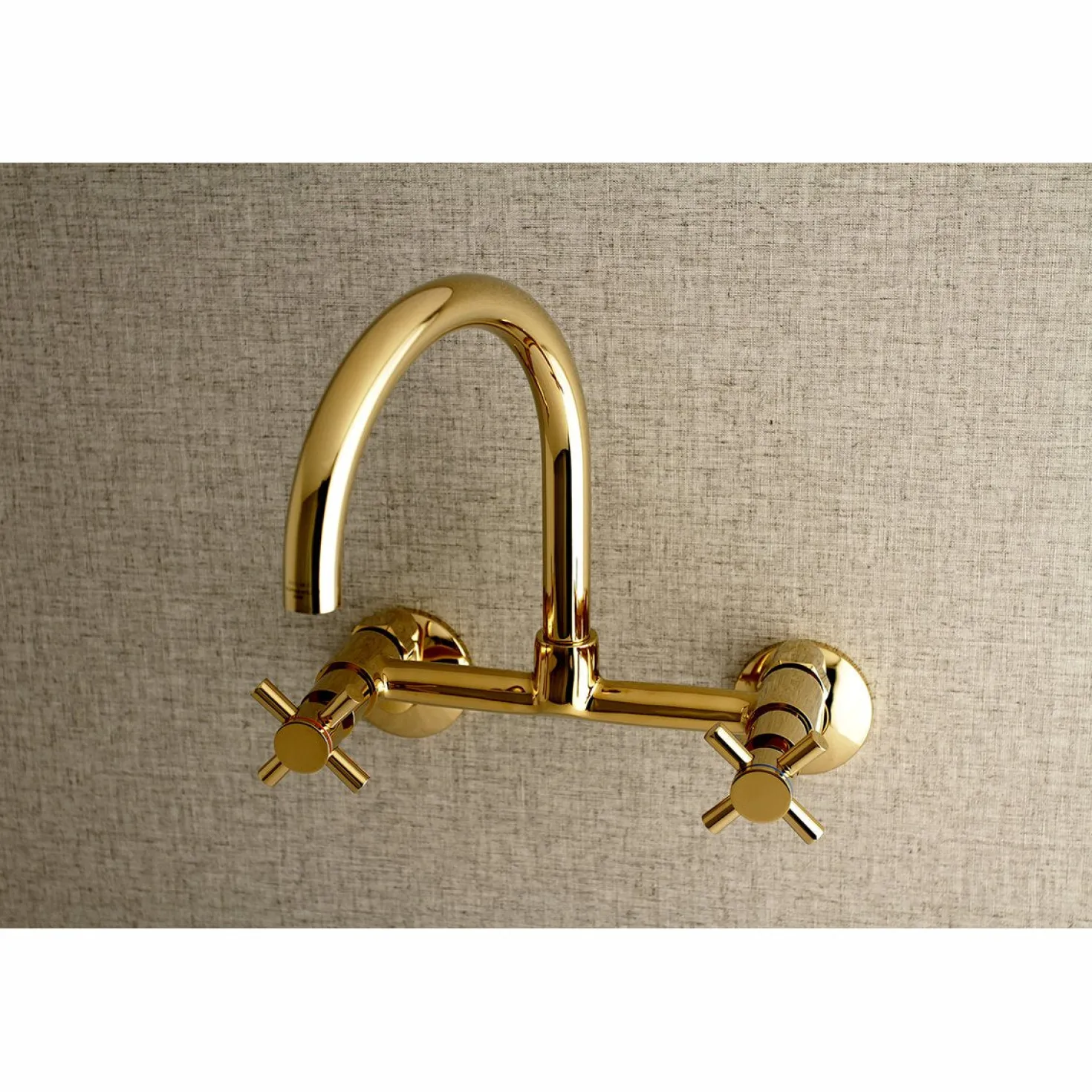 Kingston Brass Concord 2-Hole 8-Inch Adjustable Center Wall Mount Kitchen Faucet