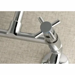 Kingston Brass Concord 2-Hole 8-Inch Adjustable Center Wall Mount Kitchen Faucet