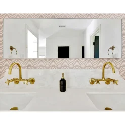 Kingston Brass Concord 2-Hole 8-Inch Adjustable Center Wall Mount Kitchen Faucet