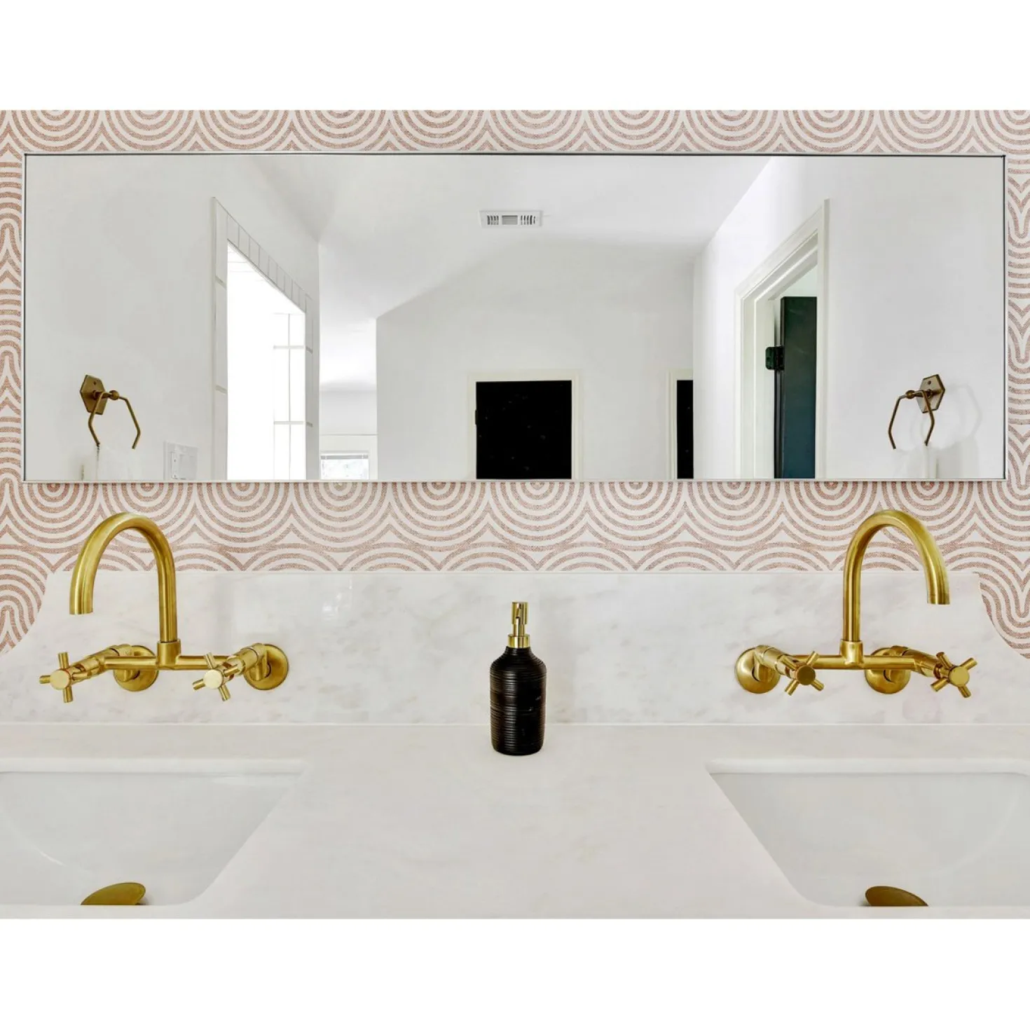 Kingston Brass Concord 2-Hole 8-Inch Adjustable Center Wall Mount Kitchen Faucet
