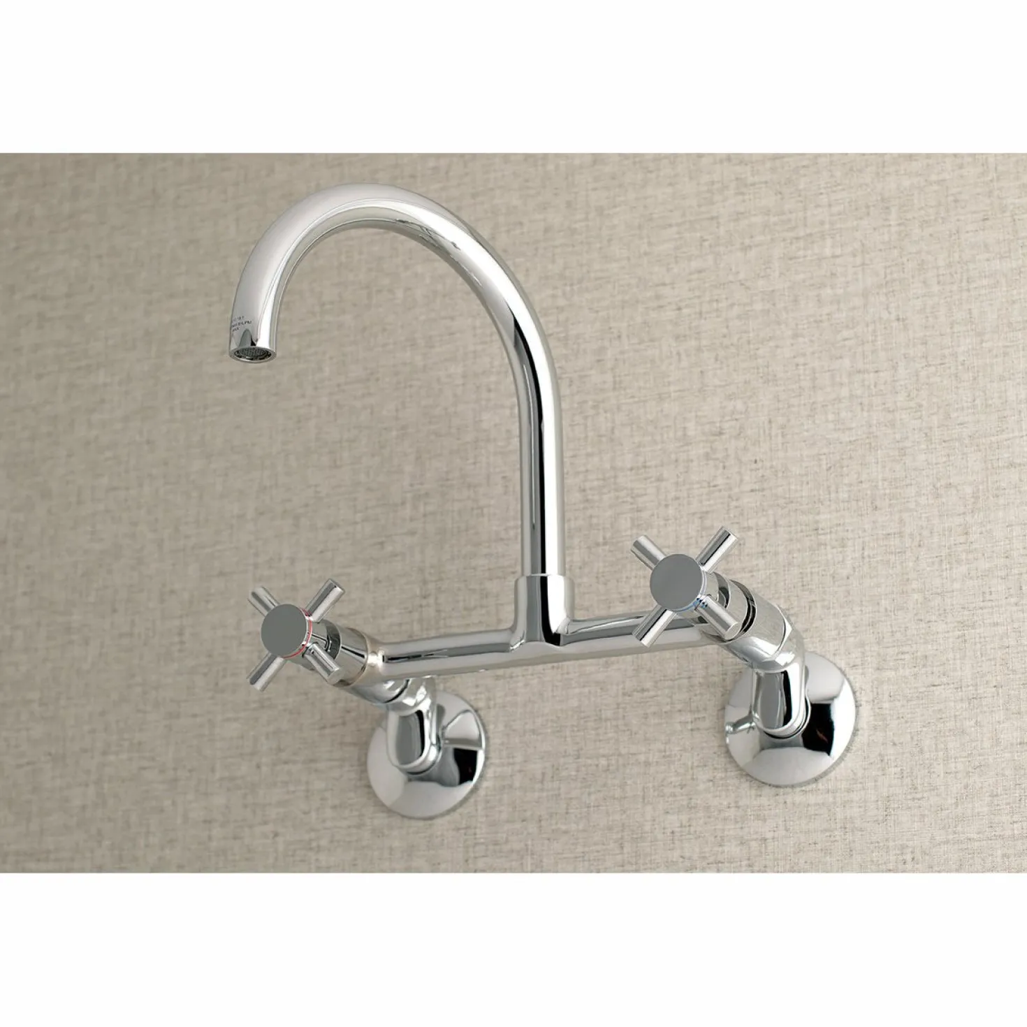 Kingston Brass Concord 2-Hole 8-Inch Adjustable Center Wall Mount Kitchen Faucet