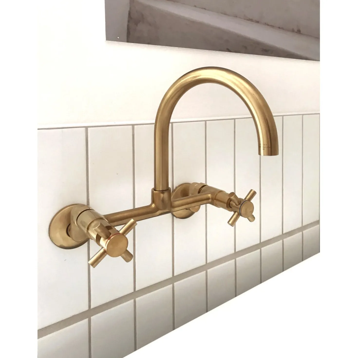 Kingston Brass Concord 2-Hole 8-Inch Adjustable Center Wall Mount Kitchen Faucet