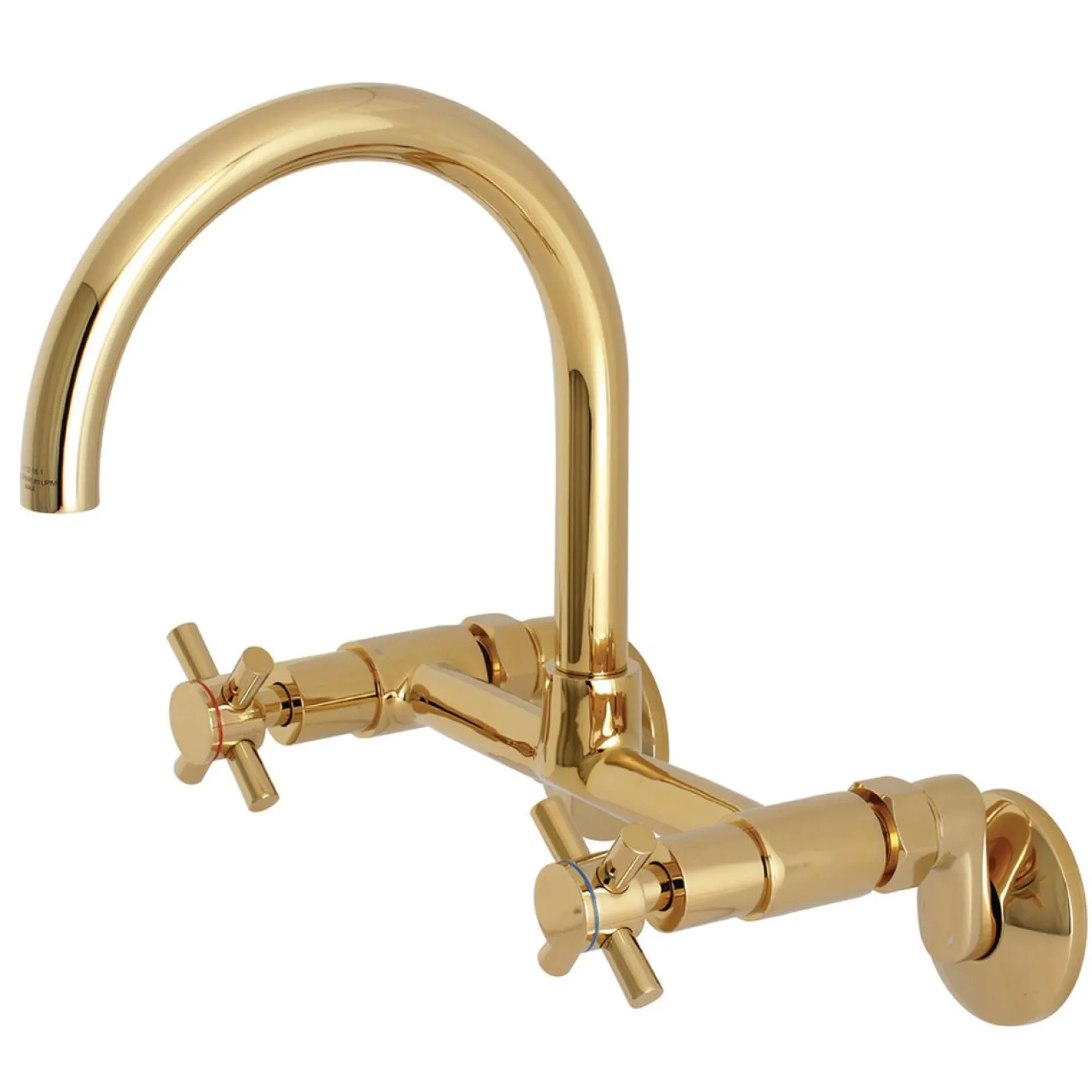 Kingston Brass Concord 2-Hole 8-Inch Adjustable Center Wall Mount Kitchen Faucet