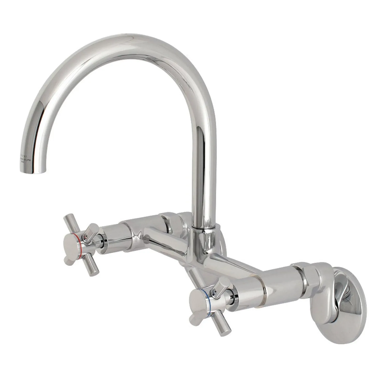 Kingston Brass Concord 2-Hole 8-Inch Adjustable Center Wall Mount Kitchen Faucet