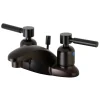 Kingston Brass Concord 3-Hole 4-Inch Centerset Deck Mount Bathroom Faucet