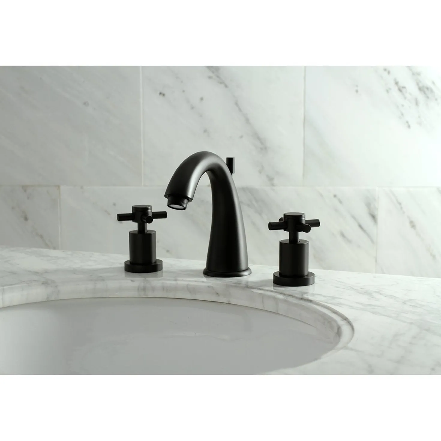 Kingston Brass Concord 3-Hole 8-Inch Widespread Bathroom Faucet