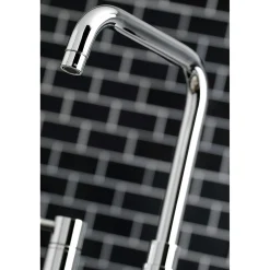 Kingston Brass Concord 4-Hole Two-Handle Bridge Kitchen Faucet with Brass Side Sprayer