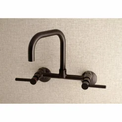 Kingston Brass Concord 8-Inch Adjustable Center Wall Mount 2-Hole Kitchen Faucet