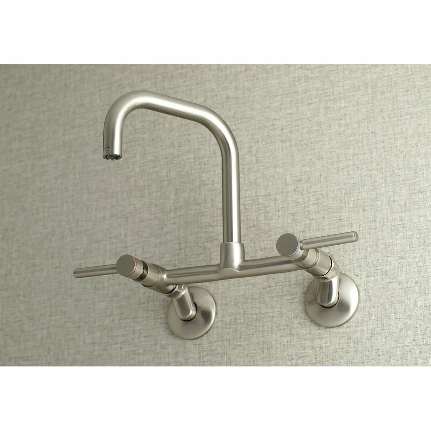 Kingston Brass Concord 8-Inch Adjustable Center Wall Mount 2-Hole Kitchen Faucet