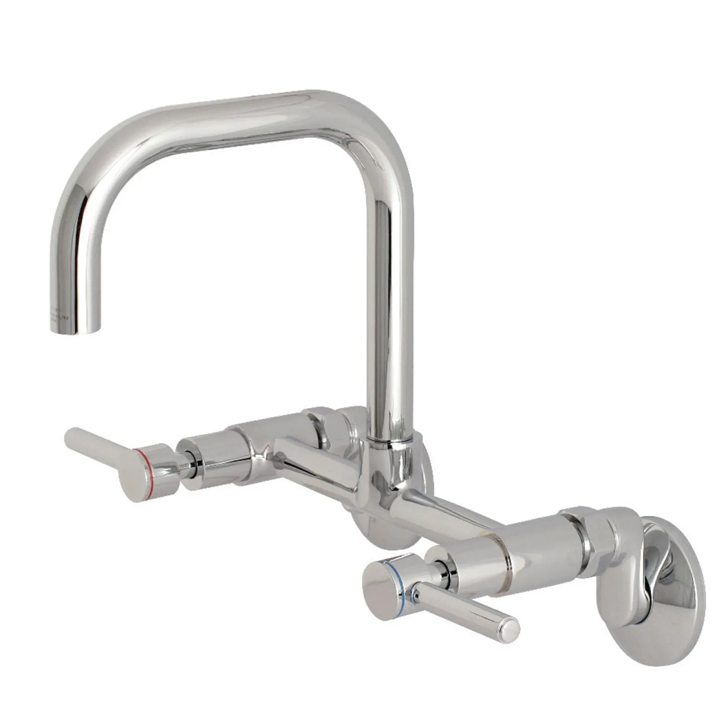 Kingston Brass Concord 8-Inch Adjustable Center Wall Mount 2-Hole Kitchen Faucet