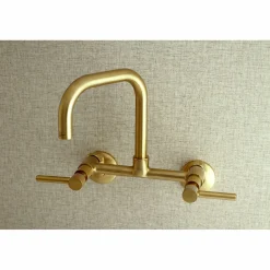 Kingston Brass Concord 8-Inch Adjustable Center Wall Mount 2-Hole Kitchen Faucet