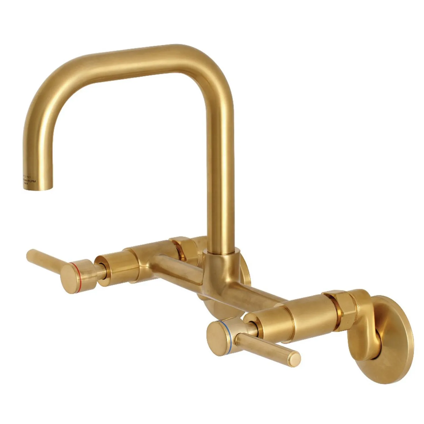 Kingston Brass Concord 8-Inch Adjustable Center Wall Mount 2-Hole Kitchen Faucet
