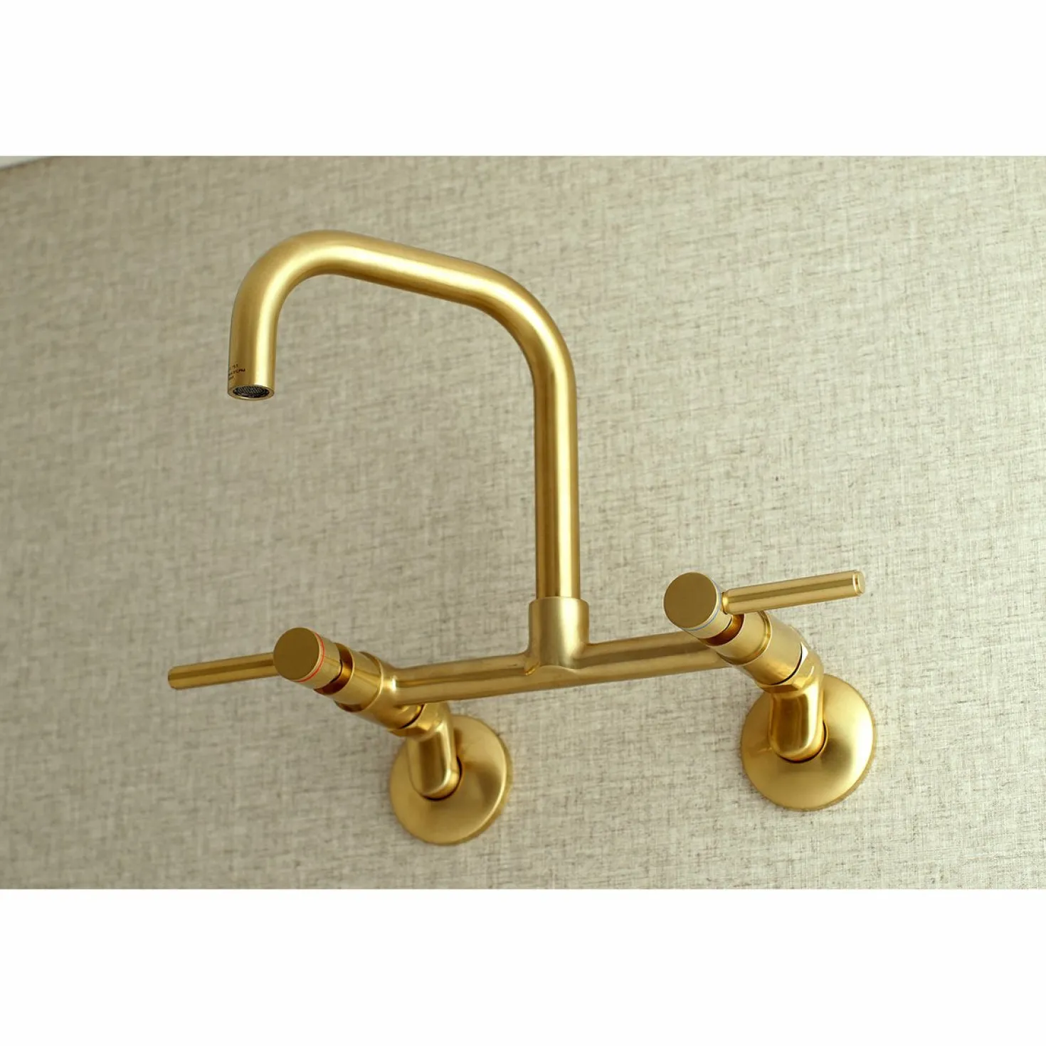 Kingston Brass Concord 8-Inch Adjustable Center Wall Mount 2-Hole Kitchen Faucet