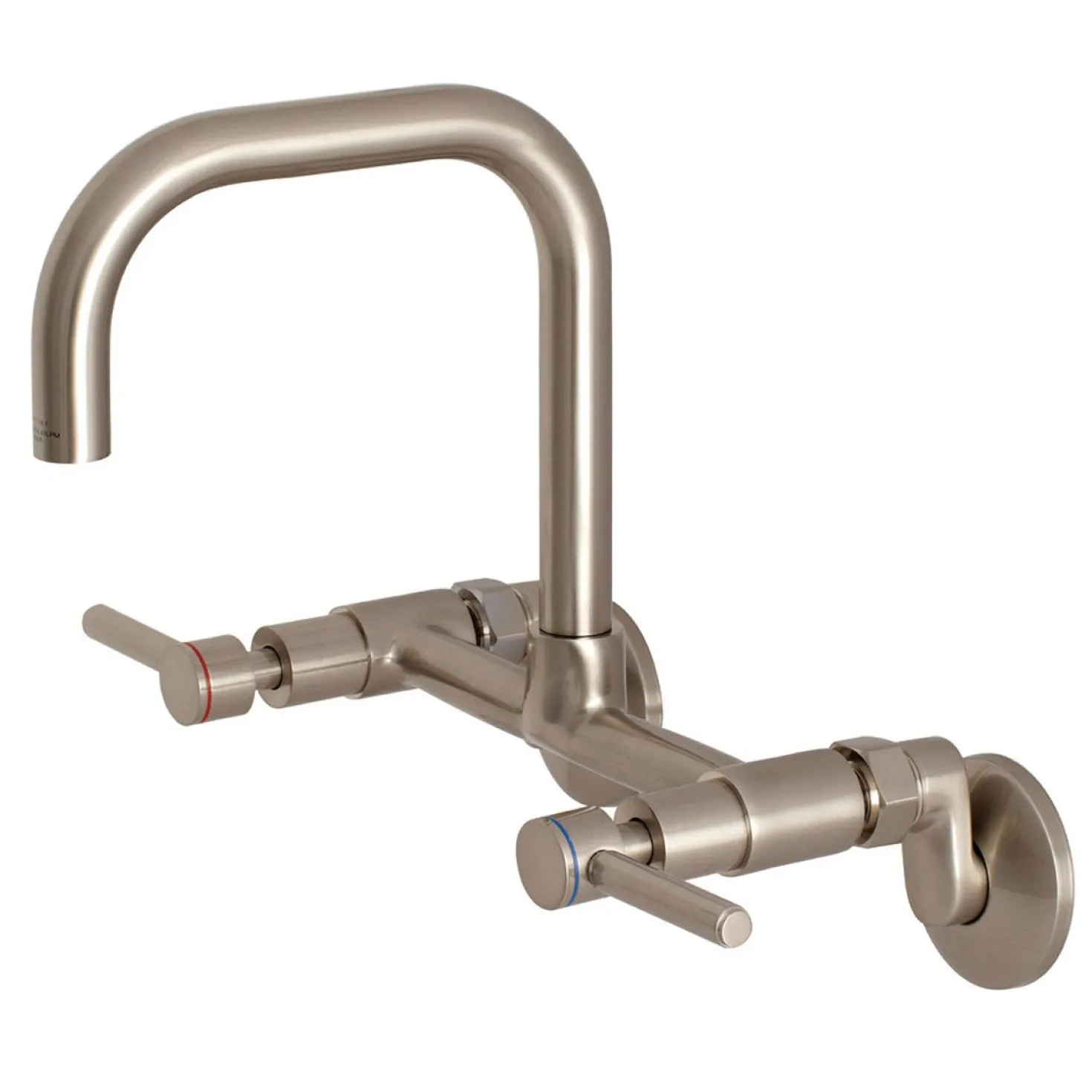 Kingston Brass Concord 8-Inch Adjustable Center Wall Mount 2-Hole Kitchen Faucet