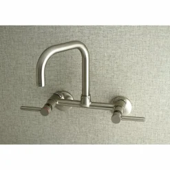 Kingston Brass Concord 8-Inch Adjustable Center Wall Mount 2-Hole Kitchen Faucet
