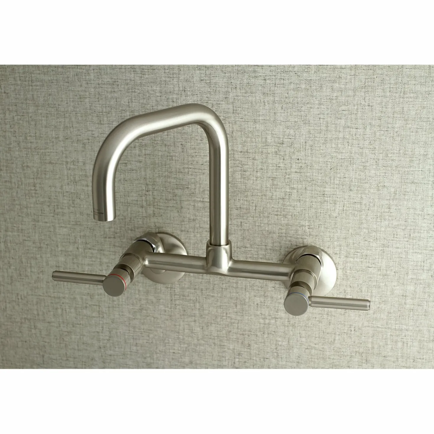 Kingston Brass Concord 8-Inch Adjustable Center Wall Mount 2-Hole Kitchen Faucet